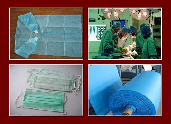 100% PP Spunbone and Meltblown SMS Medical Non Woven Fabric Roll for Hospital Products